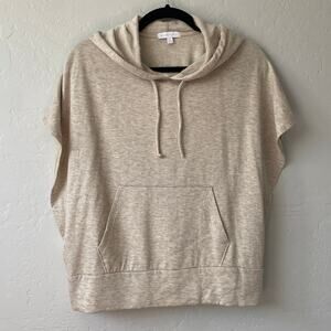 Beyond Yoga Heather Cream Open Side After Yoga Hoodie Size M